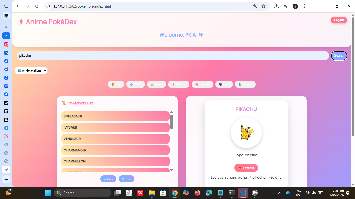 PokeAPI project